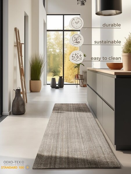 Passatoia grigio tortora in iuta 80x200 cm Bouclé – Hanse Home