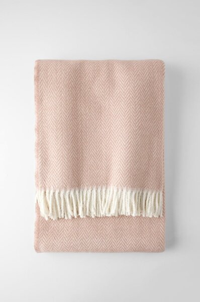 Plaid rosa con contenuto di cotone , 140 x 180 cm Skyline - Euromant