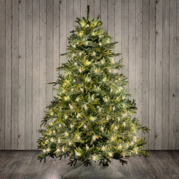 Mantello a rete di luci per Albero di Natale da 150cm a 380cm 198 Led Bianco Caldo Wisdom