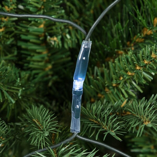 Mantello a rete di luci per Albero di Natale da 180cm a 210cm 198 Led Bianco Freddo Wisdom