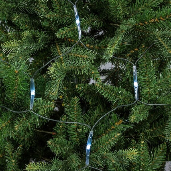 Mantello a rete di luci per Albero di Natale da 180cm a 210cm 198 Led Bianco Freddo Wisdom