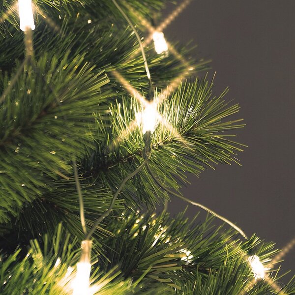 Mantello a rete di luci per Albero di Natale da 150cm a 380cm 198 Led Bianco Caldo Wisdom