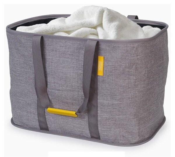 Cesto portabiancheria in tessuto grigio pieghevole 55 l Hold-All Max - Joseph Joseph
