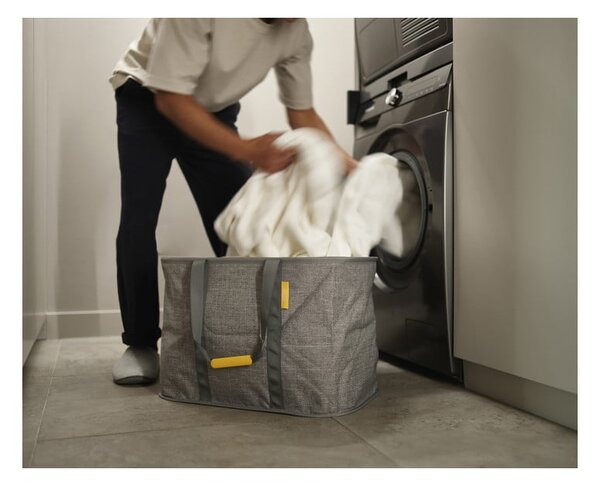 Cesto portabiancheria in tessuto grigio pieghevole 55 l Hold-All Max - Joseph Joseph