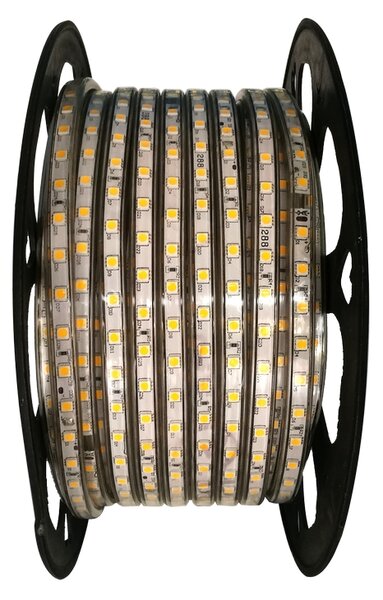 Striscia Led 220V 350W SMD 5050 Bobina 50 metri IP65 Bianco Caldo 3000K Aigostar