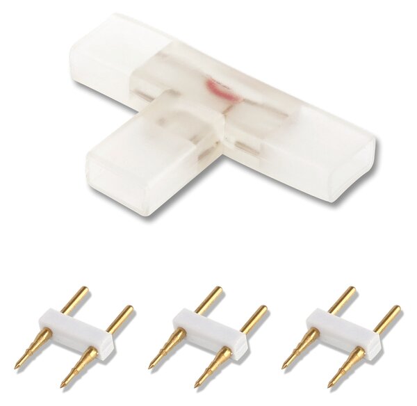 Connettore a T per Striscia Led 220V SMD 5050 Trasparente Aigostar