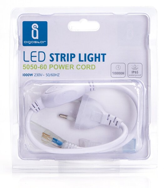 Spina elettrica per Striscia Led 220V SMD 5050 Bianco Aigostar