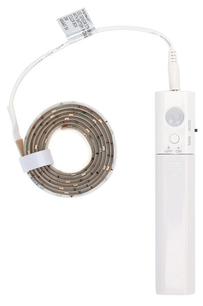 Striscia Led a Batteria per armadio 2W SMD 5050 1 metro IP65 con sensore di movimento Bianco Caldo 3000K Aigostar