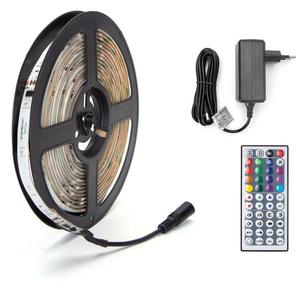 Kit Striscia Led 12V 24W SMD 5050 5 metri IP65 con telecomando RGB Aigostar