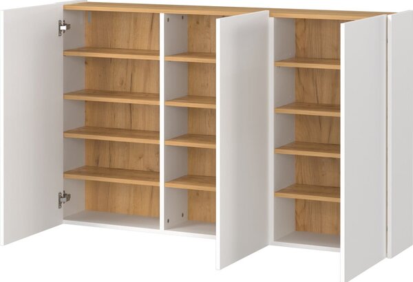 Armadietto bianco con effetto rovere da appendere 138x87x25 cm Libbiano – Germania