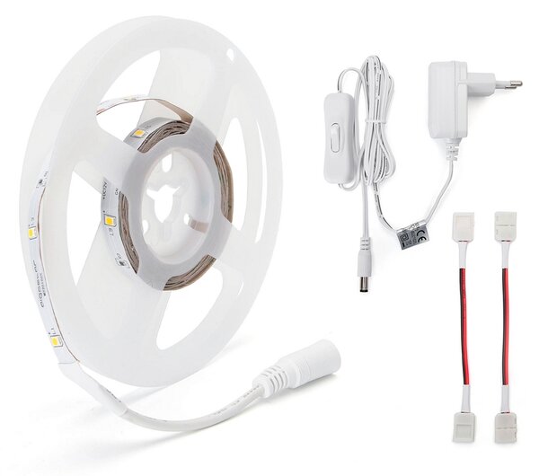 Kit Striscia Led 12V 6,5W SMD 2835 3 metri IP20 Bianco Caldo 3000K Aigostar