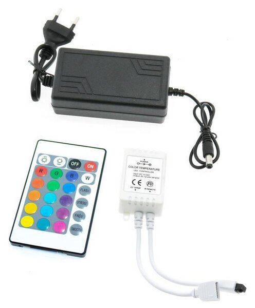 Kit Striscia Led 12V 16W SMD 5050 3 metri IP20 con telecomando RGB M LEDME