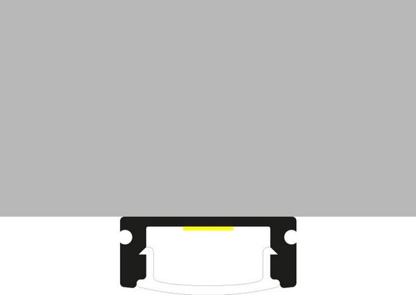Profilo Led piatto U Sid per strisce Led 12-24V a superfice 2 metri in alluminio M LEDME