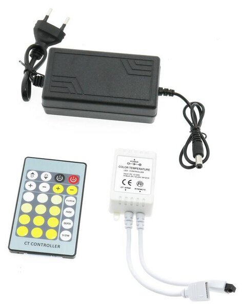 Kit Striscia Led 12V 30W SMD 3535 5 metri x IP20 con telecomando CCT Temperatura colore regolabile 3000K-6000K M LEDME
