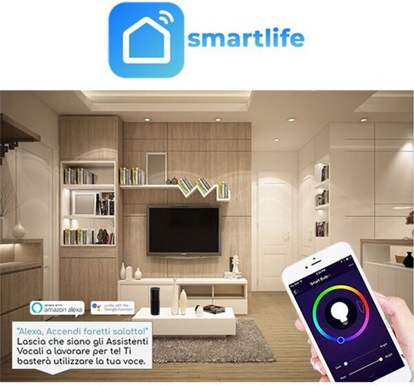 Plafoniera Led Smart Tuya 24W WiFi Rotonda temperatura colore regolabile M LEDME