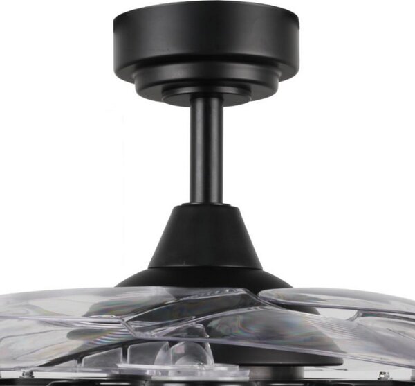 Lampadario Ventilatore da soffitto Black Aqua 36W illuminazione Led regolabile con telecomando M LEDME
