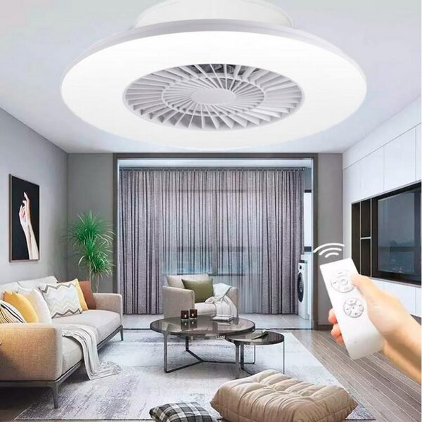Lampadario Ventilatore da soffitto Withline 40W illuminazione Led regolabile con telecomando M LEDME