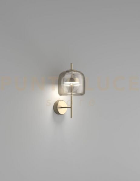 Jube applique a parete s fume' trasparente oro satinato 2 l2214 1 