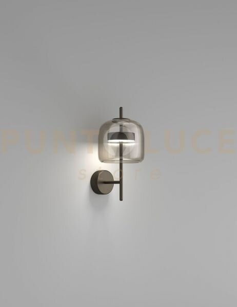 Jube applique a parete s fume' trasparente nero opaco 2 l2214 1 le