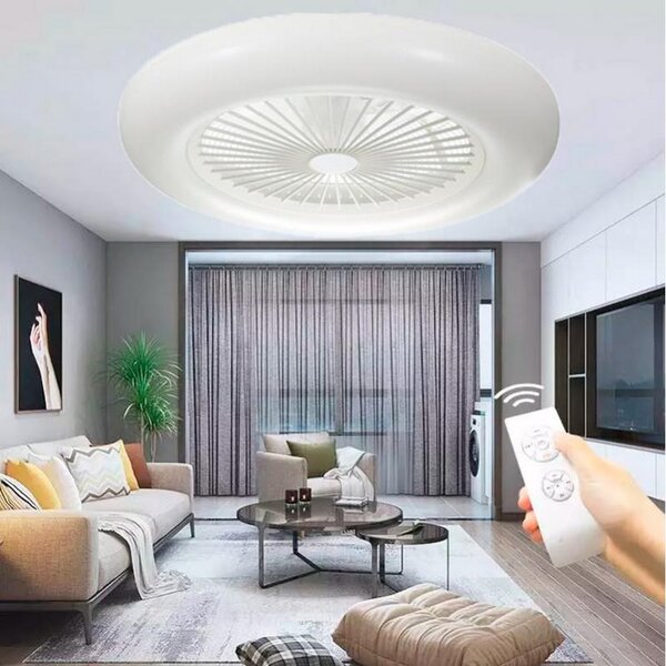Lampadario Ventilatore da soffitto Aero 40W illuminazione Led regolabile con telecomando M LEDME