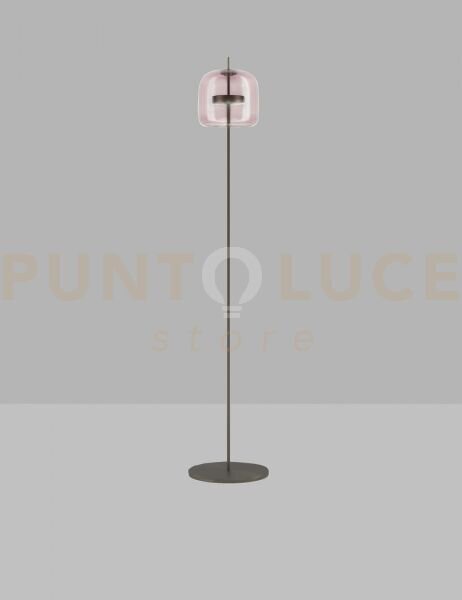 Jube lampada da terra p ametista chiara trasparente nero opaco 2 l2