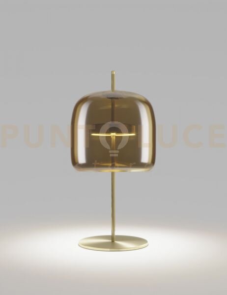 Jube lampada da tavolo p terra bruciata trasparente oro satinato 2 