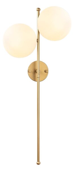 Lampada da parete bianca/color ottone Fazli – Opviq lights