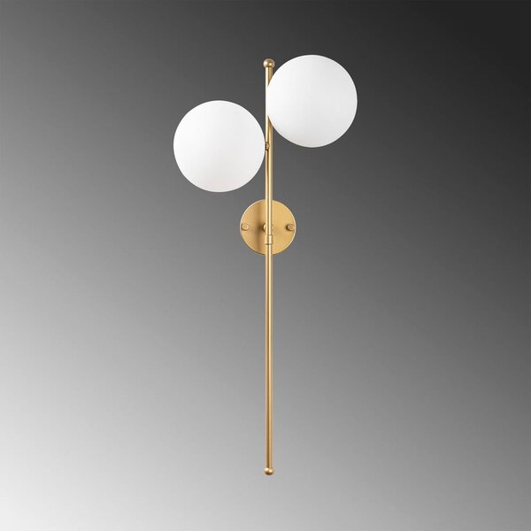Lampada da parete bianca/color ottone Fazli – Opviq lights