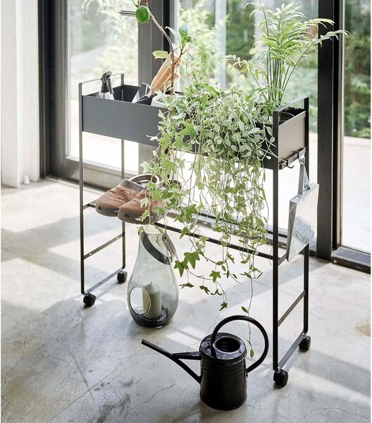 Scarpiera da bambini in metallo nero 74,5x74,5x22 cm Tower - YAMAZAKI