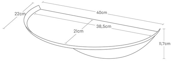 Mensola in metallo bianca 40 cm Tower - YAMAZAKI