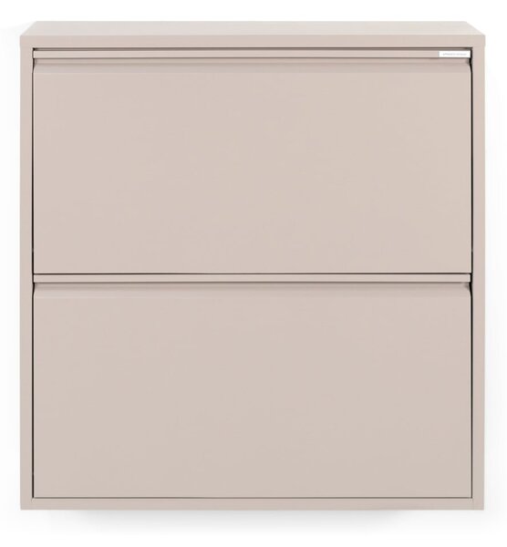 Scarpiera grigio tortora in metallo con ante ribaltabili 75x77,5x22,5 cm Billy – Spinder Design