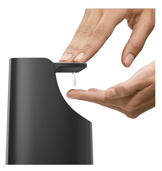 Dispenser di sapone in plastica nera da 350 ml Slim - Joseph Joseph