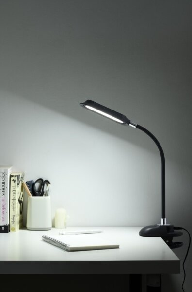 Immax 08998L - Lampada da tavolo dimmerabile LED+CCT con clip CLIP 7,5W/230V nera
