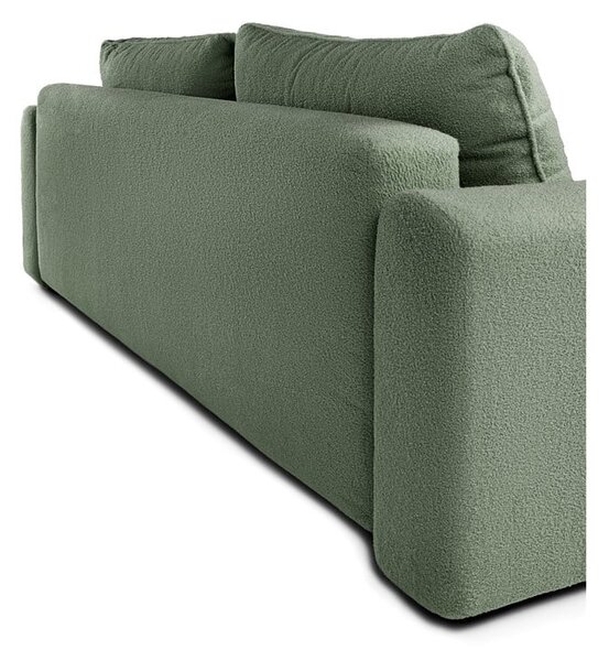 Divano verde allungabile con rivestimento in bouclé 247 cm Quinoa – Bonami Selection