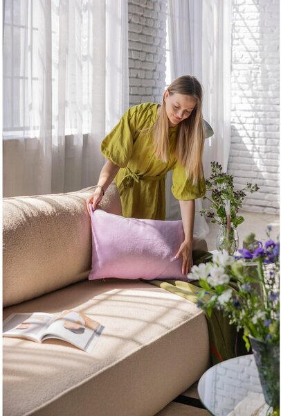 Divano verde allungabile con rivestimento in bouclé 247 cm Quinoa – Bonami Selection