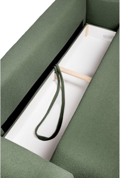 Divano verde allungabile con rivestimento in bouclé 247 cm Quinoa – Bonami Selection