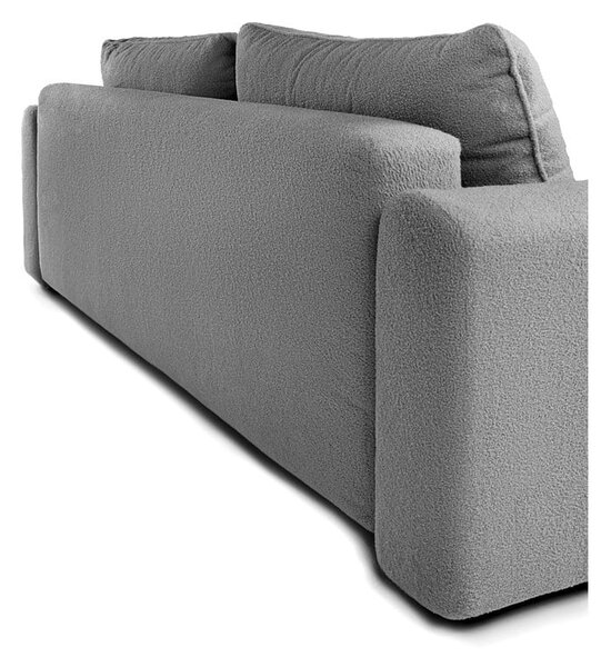 Divano grigio allungabile con rivestimento in bouclé 247 cm Quinoa – Bonami Selection