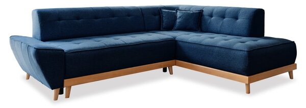 Divano letto angolare blu navy L, angolo destro Dazzling Daisy - Miuform