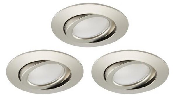 Brilo - SET 3x Luce da incasso LED da bagno dimmerabile LED/5W/230V IP23