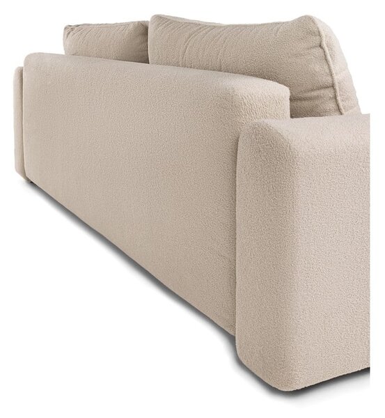 Divano beige allungabile con rivestimento in bouclé 247 cm Quinoa – Bonami Selection