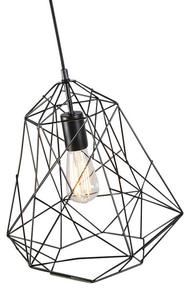 Lampada a sospensione industriale nera - Framework Basic