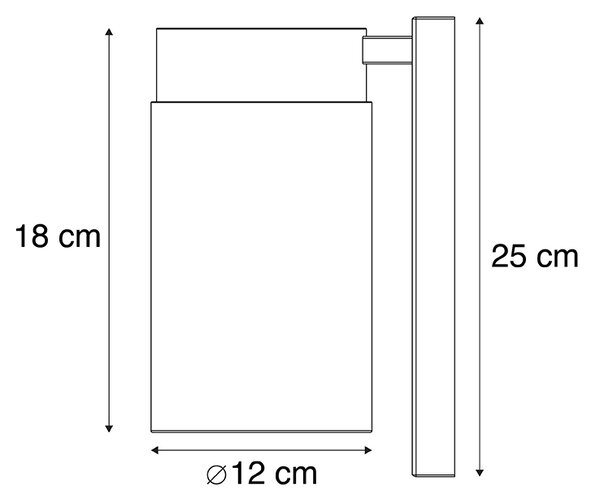 Lampada da parete per esterni intelligente nera IP44 con WiFi ST64 - Jarra