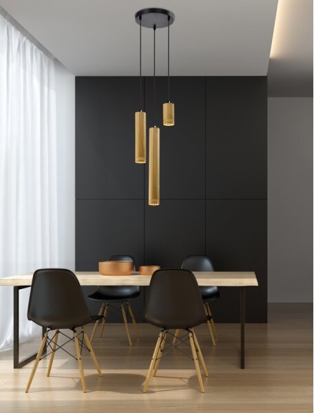 Lampadario su filo TUBO 3xGU10/25W/230V