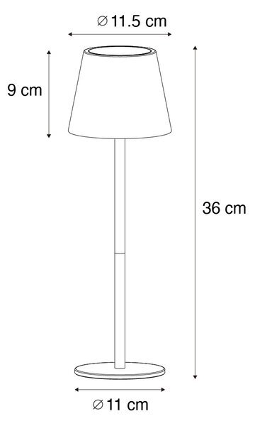 Lampada da tavolo bianca con LED dimmerabile e ricaricabile IP54 - Murdock