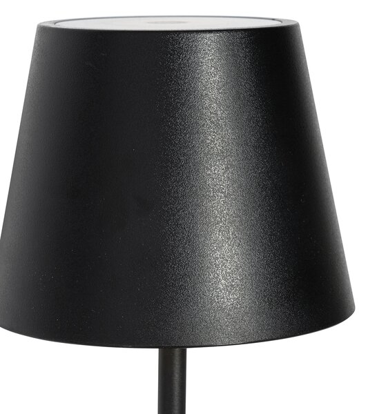 Lampada da tavolo nera con LED dimmerabile e ricaricabile IP54 - Murdock