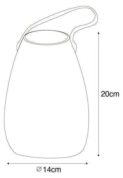 Set di 2 lampade da tavolo bianche RGBW ricaricabili IP54 - Pion