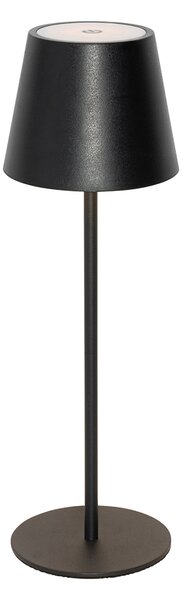 Lampada da tavolo nera con LED dimmerabile e ricaricabile IP54 - Murdock