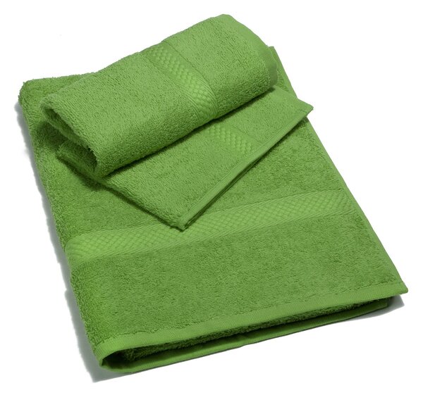 Asciugamano con Ospite in Cotone Minorca Verde Caleffi
