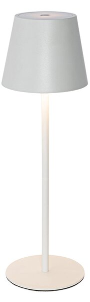 Lampada da tavolo bianca con LED dimmerabile e ricaricabile IP54 - Murdock