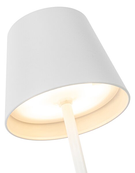 Set di 2 lampade da tavolo bianche con dimmer e RGBW ricaricabili - Murdock